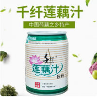 揚(yáng)州花仙子千纖蓮藕汁240ML*24生榨藕汁罐裝綠色果蔬汁